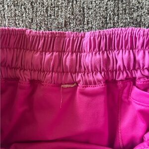 Girls' Hot Pink Elastic Waist Active Shorts